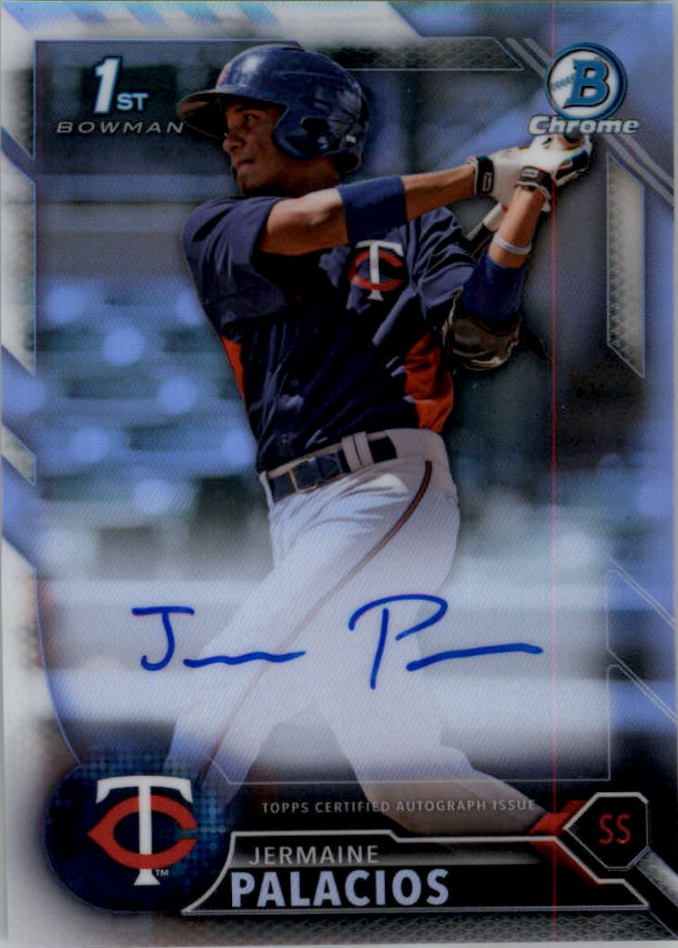 2016 Bowman Chrome Prospect Autographs Refractors #BCAPJP Jermaine Palacios