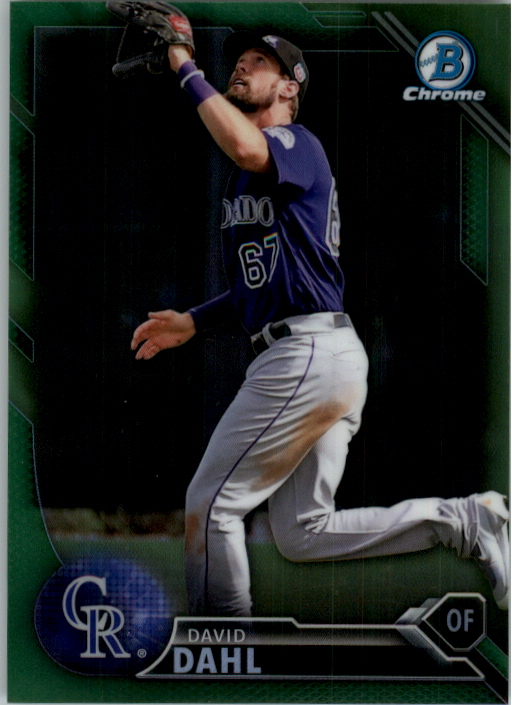 2016 Bowman Chrome Prospects Green Refractors #BCP175 David Dahl