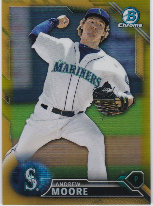 2016 Bowman Chrome Prospects Gold Refractors #BCP234 Andrew Moore
