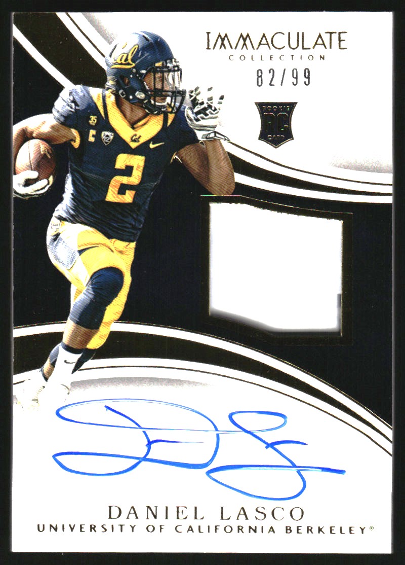 2016 Immaculate Collection Collegiate Immaculate Signature Patches #130 Daniel Lasco/99