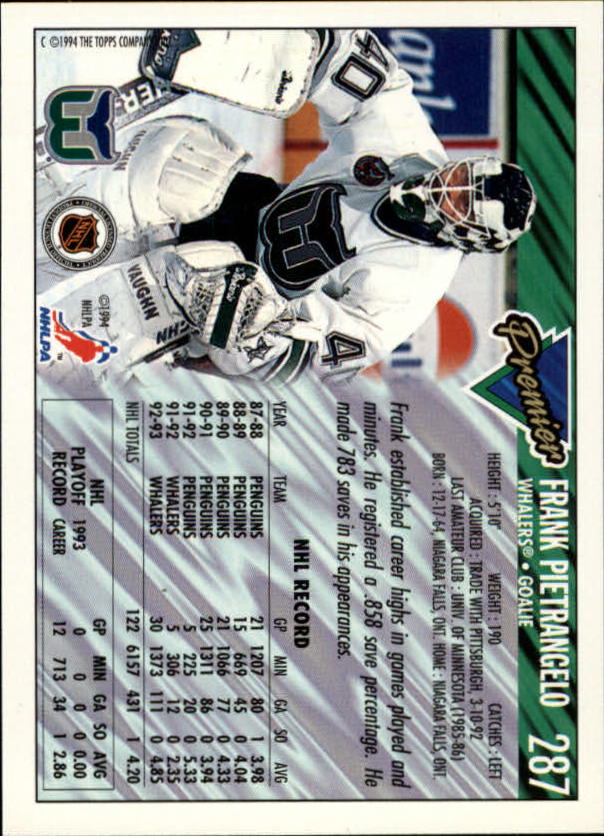1993-94 Topps Premier Gold #287 Frank Pietrangelo