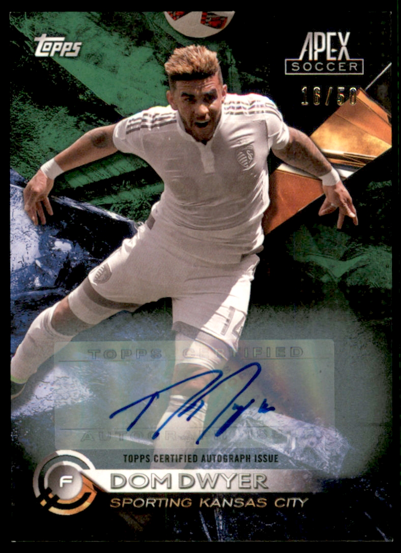 2016 Topps Apex MLS Autographs Green #92 Dom Dwyer