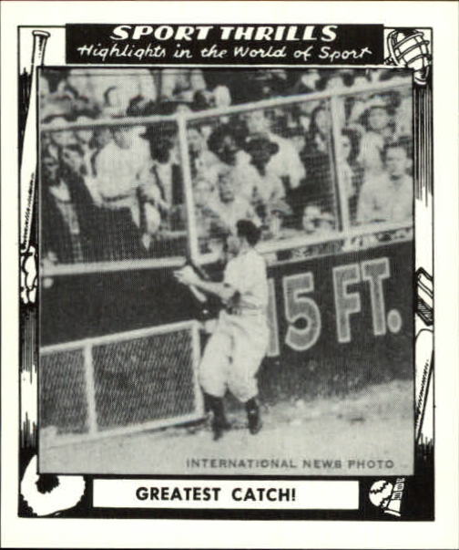 1948 Swell Sport Thrills Reprints #9 Greatest Catch: Al/Gionfriddo's Catch