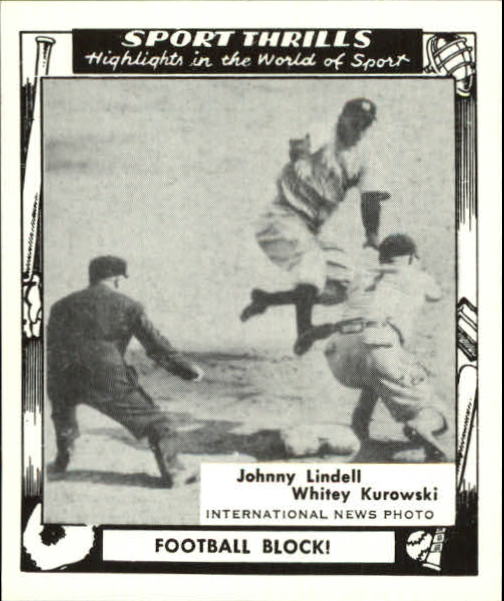 1948 Swell Sport Thrills Reprints #17 Football Block: Johnny/Lindell's Football/Block