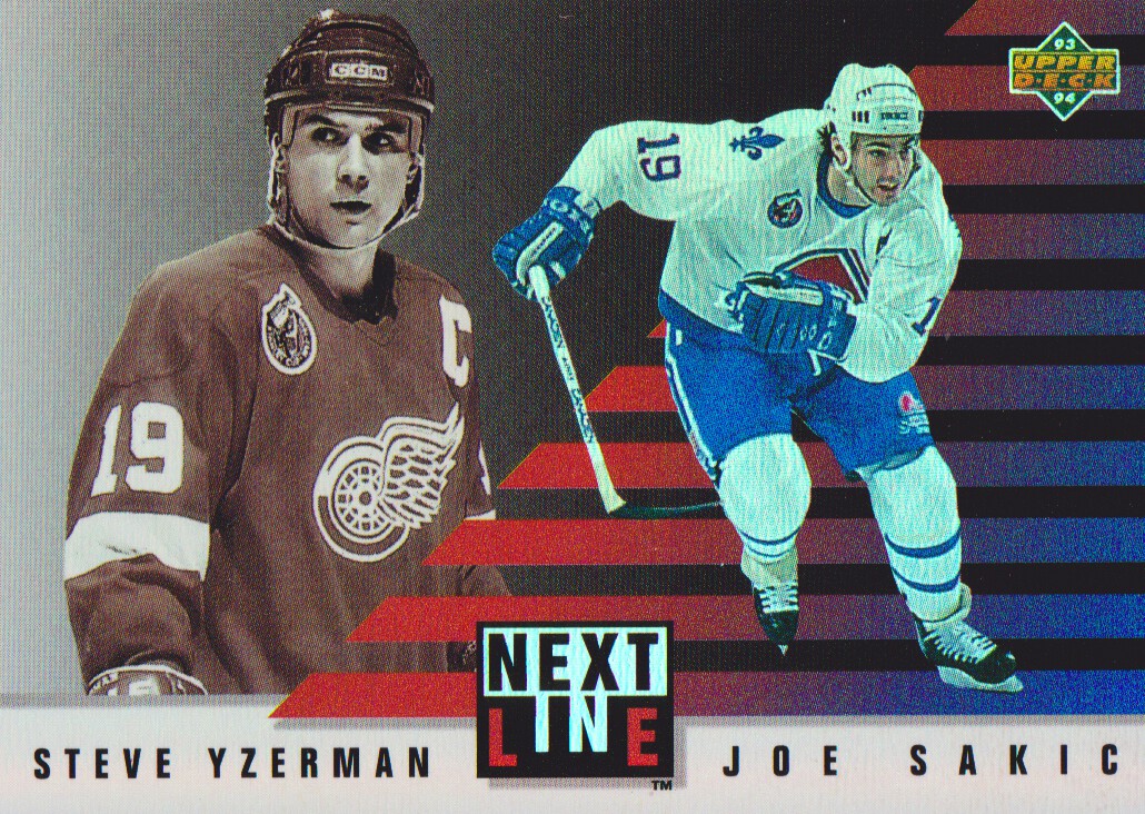 1993-94 Upper Deck Next In Line #NL3 Steve Yzerman/Joe Sakic
