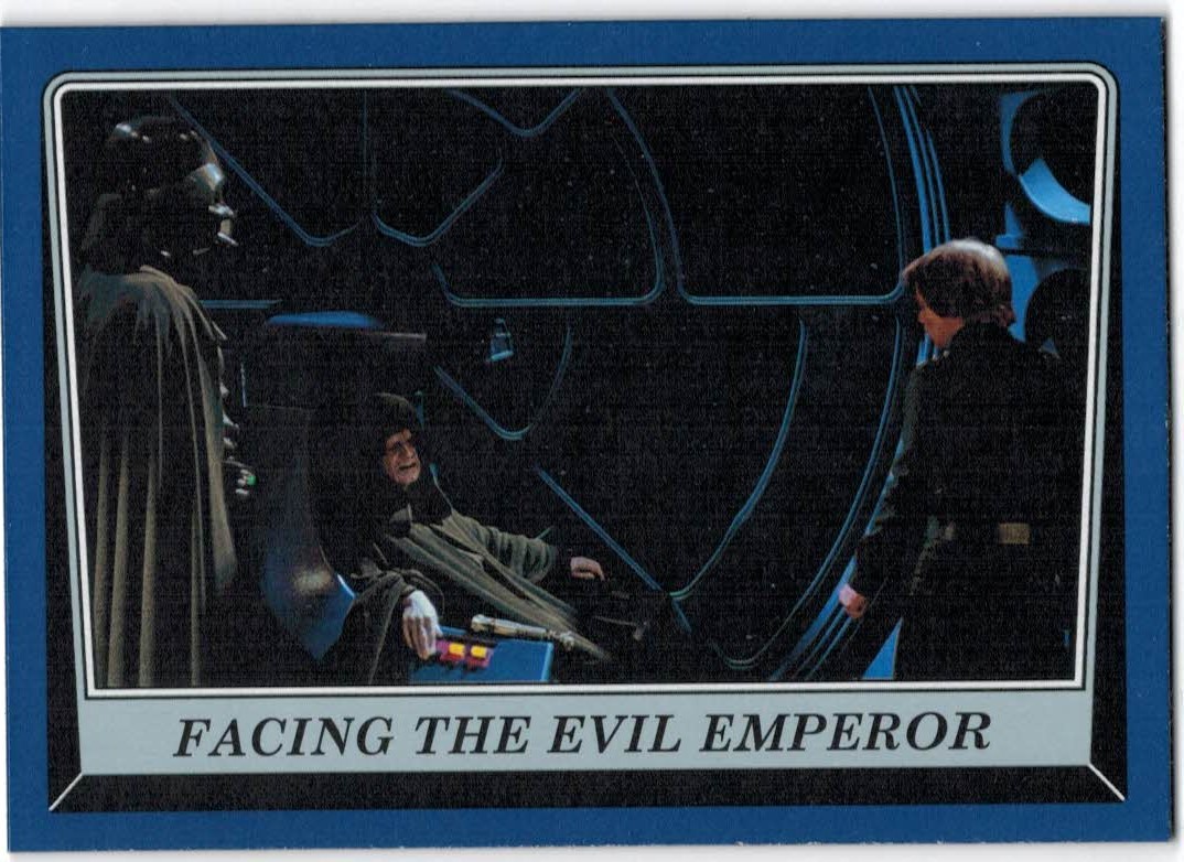 2016 Topps Star Wars Rogue One Mission Briefing Blue #75 Facing the Evil Emperor