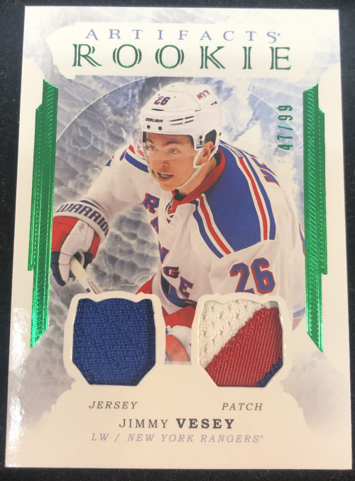 2016-17 Artifacts Rookie Relics Redemptions Emerald #IV Jimmy Vesey