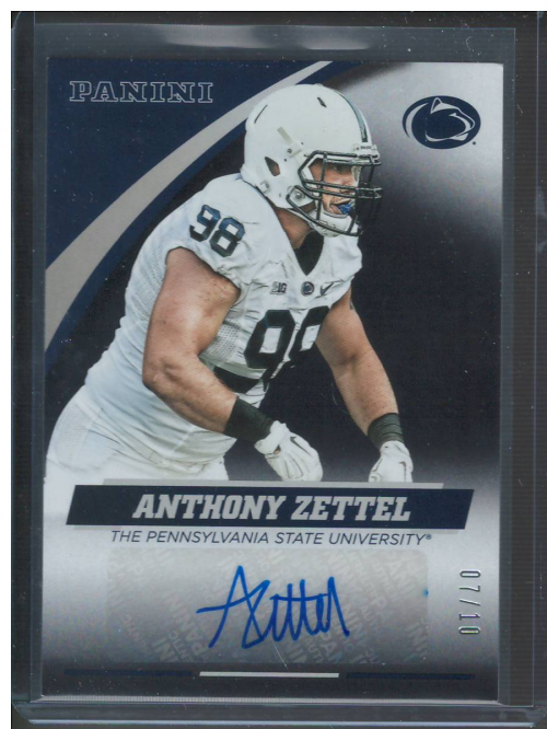 2016 Panini Penn State Autographs Black #149 Anthony Zettel/10