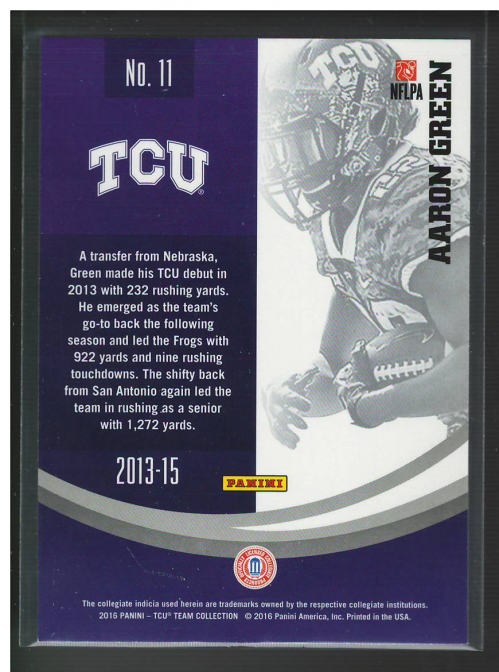 A6266- 2016 Panini TCU Frogs Cards 1-47 +Inserts -You Pick- 15+ FREE US SHIP - Picture 4 of 32