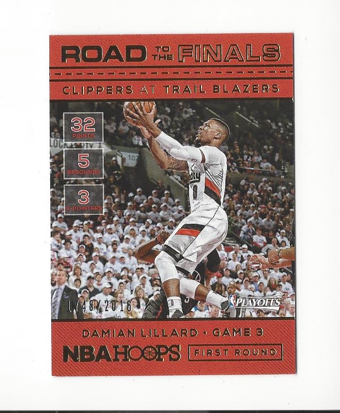2016-17 Hoops Road to the Finals #32 Damian Lillard R1