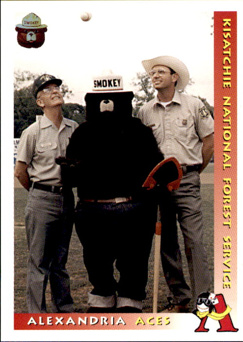 1996 Alexandria Aces Grandstand #20 Fire Prevention Team/Danny Britt/Smokey Bear/Bob Sebastian