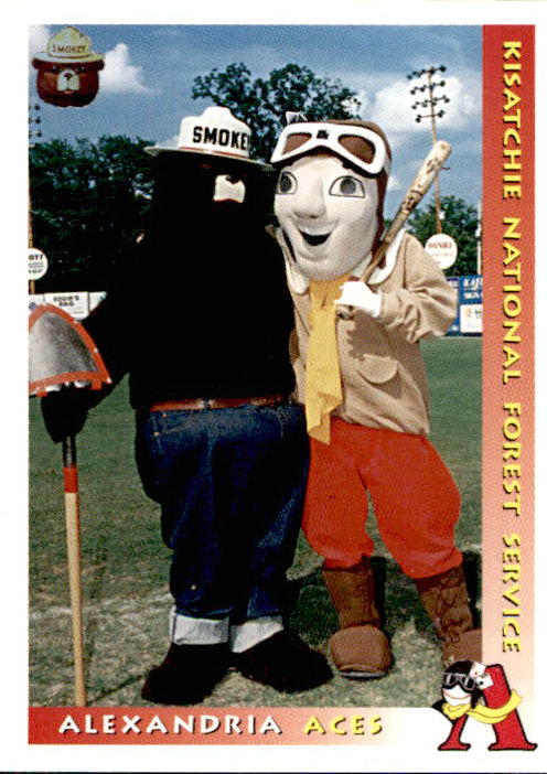 1996 Alexandria Aces Grandstand #21 Fire Prevention Team/Smokey Bear/Alex the Ace