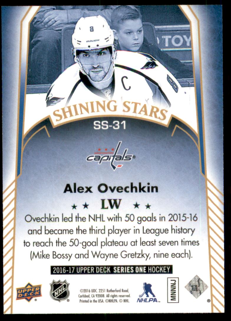 2016-17 Upper Deck Shining Stars #SS31 Alexander Ovechkin