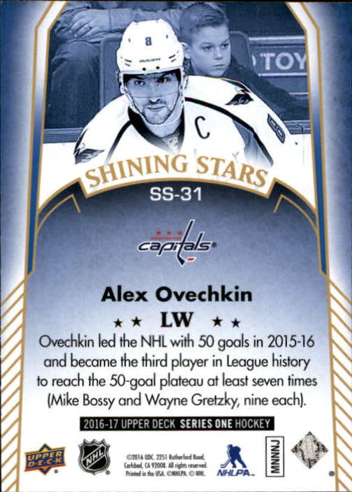 2016-17 Upper Deck Shining Stars Royal Blue #SS31 Alexander Ovechkin