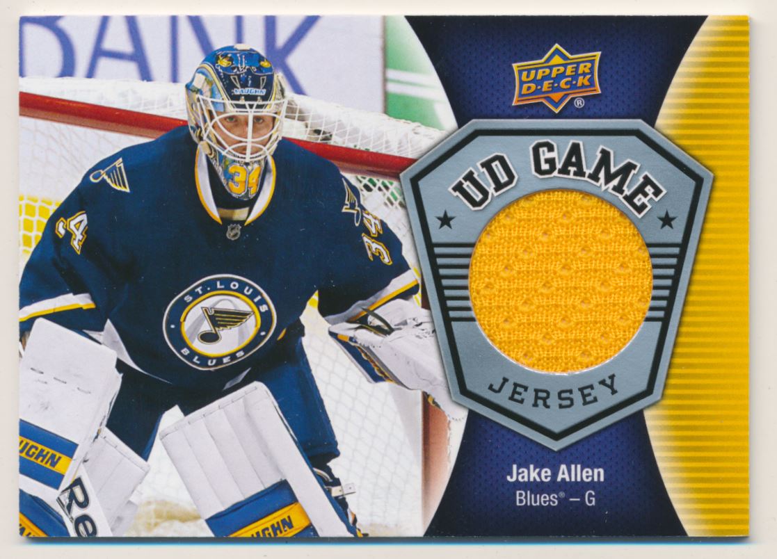 2016-17 Upper Deck Game Jerseys #GJJA Jake Allen F