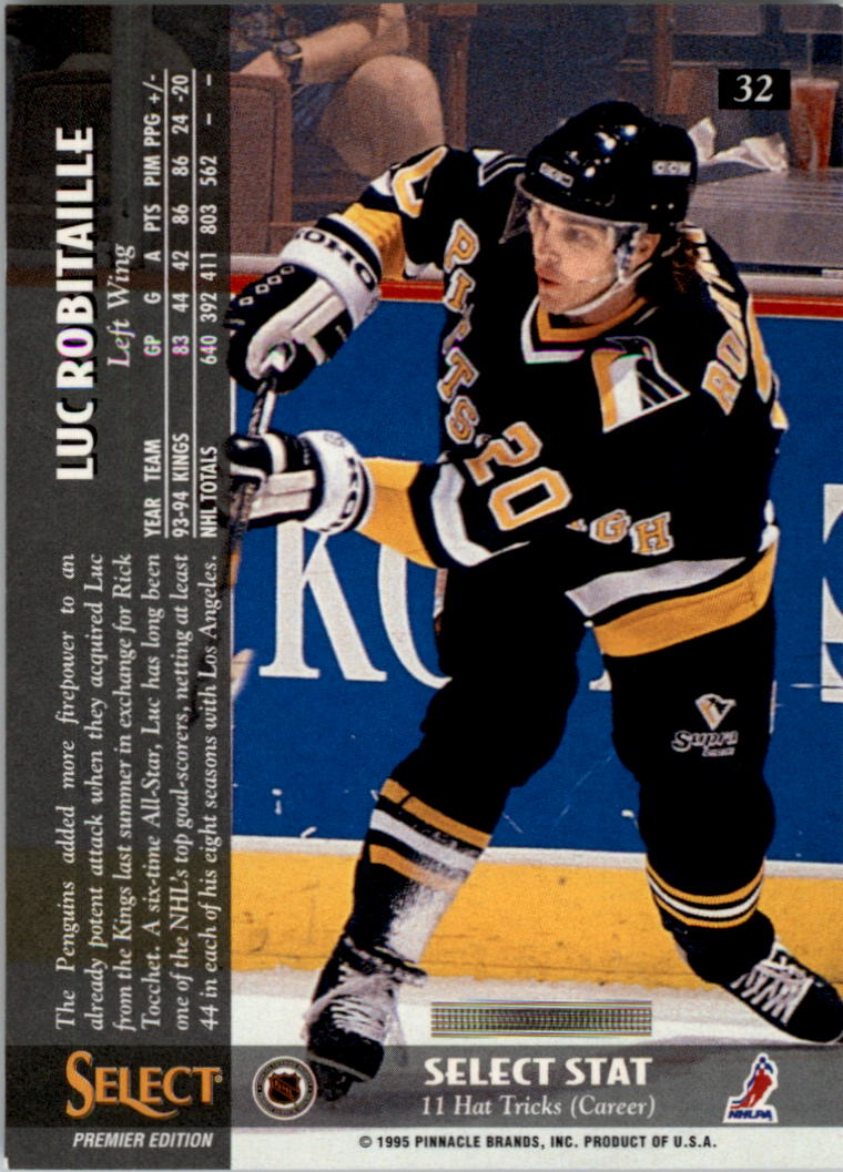 1994-95 Select #32 Luc Robitaille back image