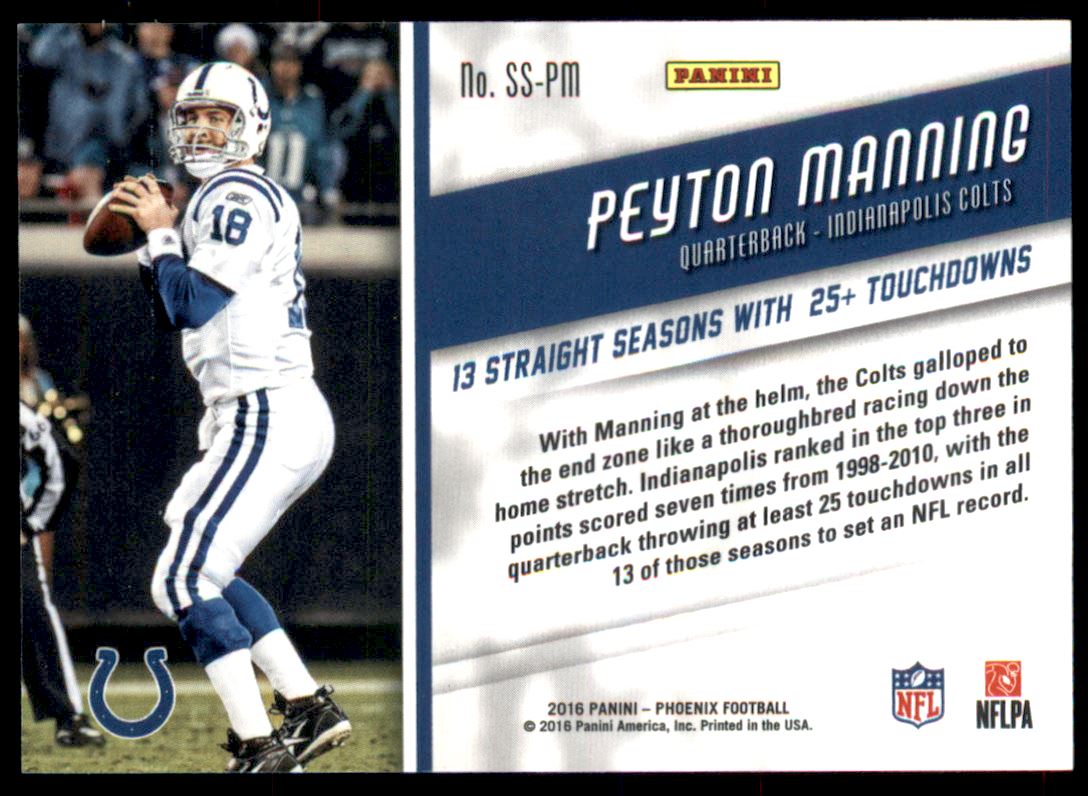 2016 Panini Phoenix Streaking Success Orange #SSPM Peyton Manning