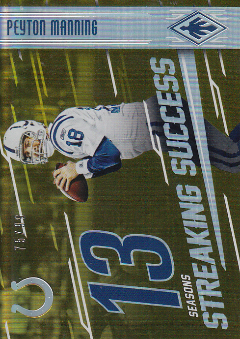 2016 Panini Phoenix Streaking Success Yellow #SSPM Peyton Manning