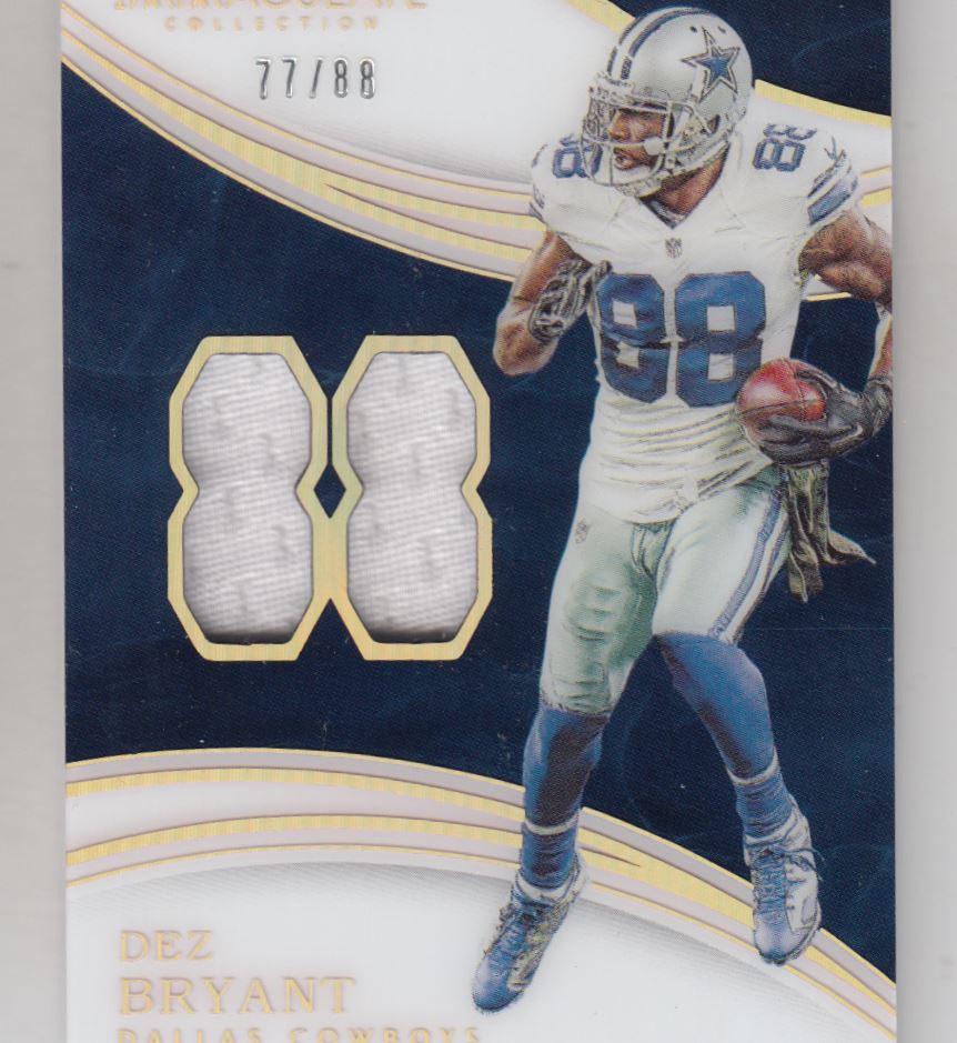 2016 Immaculate Collection Immaculate Numbers Memorabilia #66 Dez Bryant/88