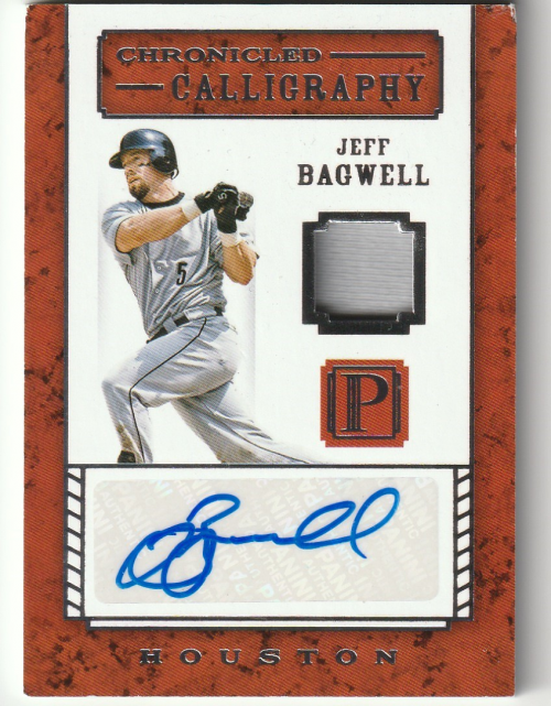 2016 Panini Pantheon Chronicled Calligraphy Materials #48 Jeff Bagwell/25