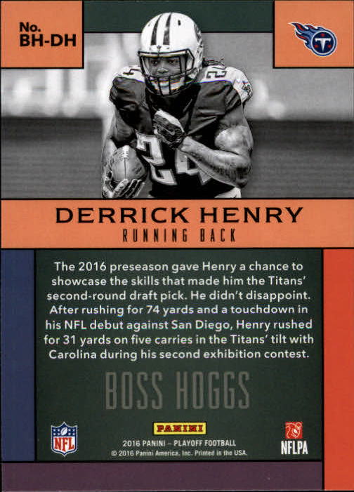 2016 Playoff Boss Hoggs #BHDH Derrick Henry back image