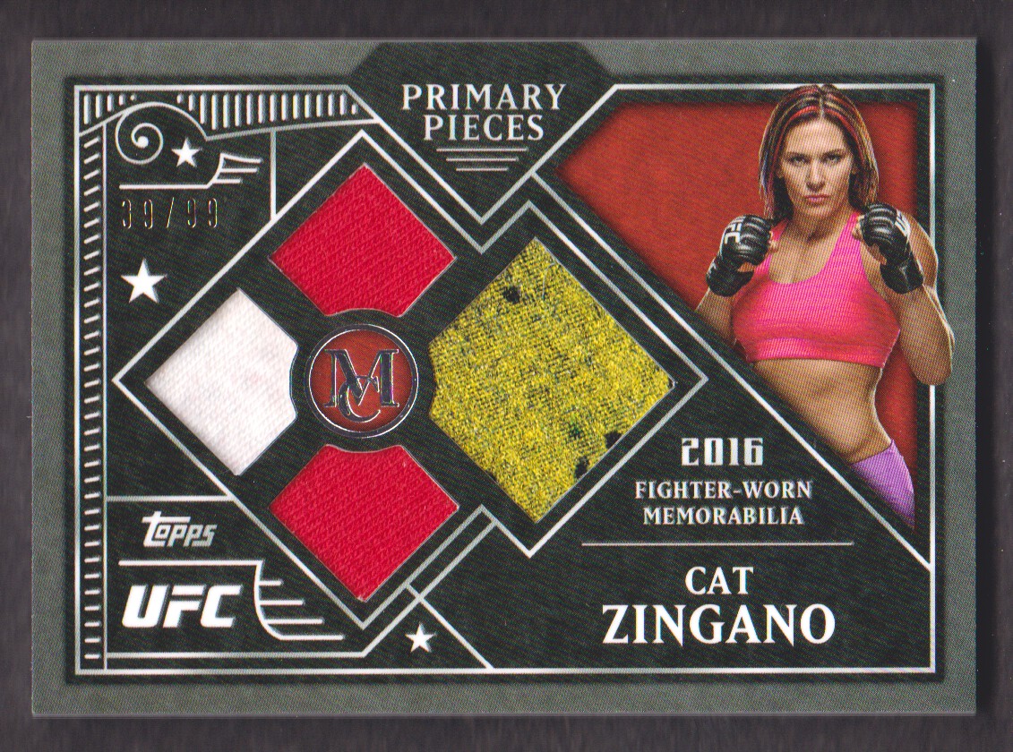 2016 Topps UFC Museum Collection Single-Fighter Primary Pieces Quad Relics #PPQCZ Cat Zingano