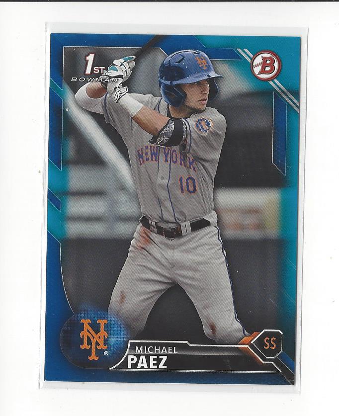 2016 Bowman Draft Blue #BD115 Michael Paez