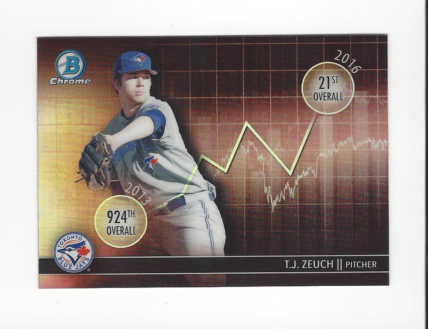 2016 Bowman Chrome Draft Draft Dividends #DDTZ T.J. Zeuch