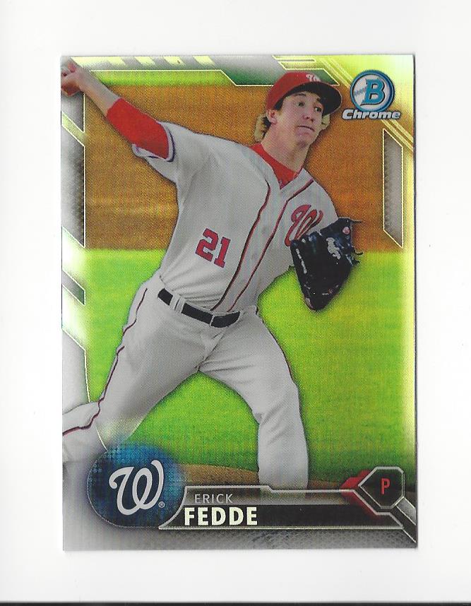 2016 Bowman Chrome Draft Refractors #BDC159 Erick Fedde