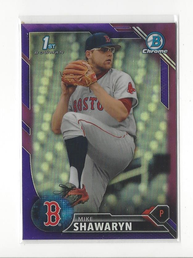 2016 Bowman Chrome Draft Purple Refractors #BDC95 Mike Shawaryn