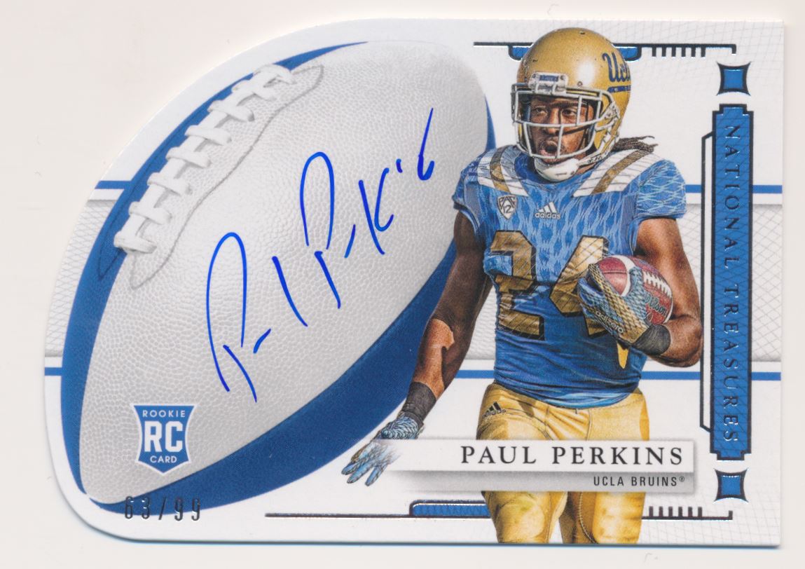 2016 Panini National Treasures Collegiate Die Cut Signatures #28 Paul Perkins
