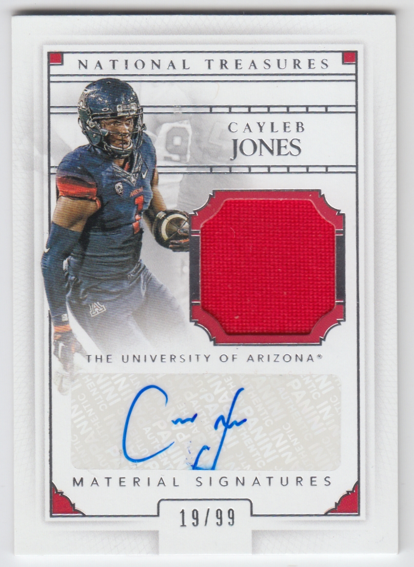 2016 Panini National Treasures Collegiate Material Signatures #11 Cayleb Jones/99