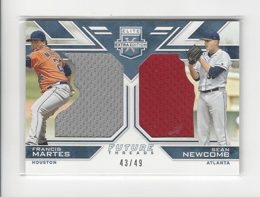 2016 Elite Extra Edition Future Threads Silhouettes Duals Holo Silver #8 Francis Martes/Sean Newcomb/49