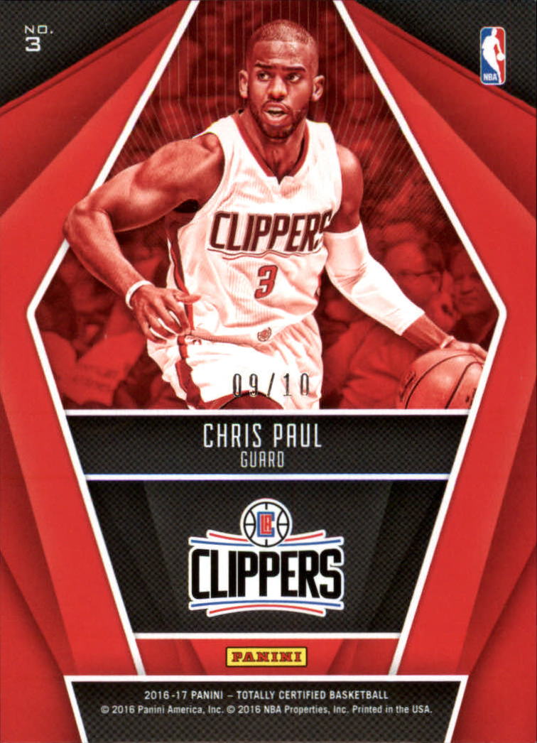 2016-17 Totally Certified Franchise Foundations Gold #3 Chris Paul back image