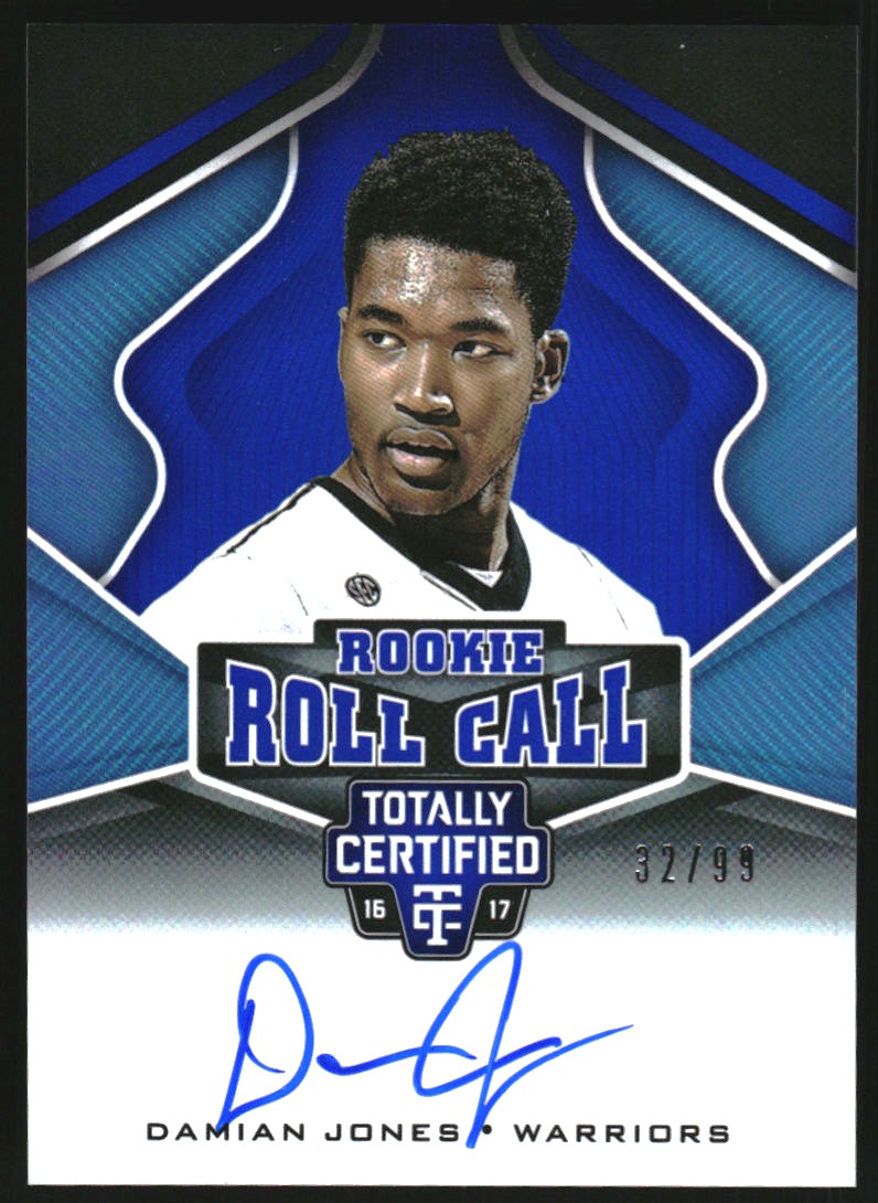 2016-17 Totally Certified Rookie Roll Call Autographs Blue #22 Damian Jones