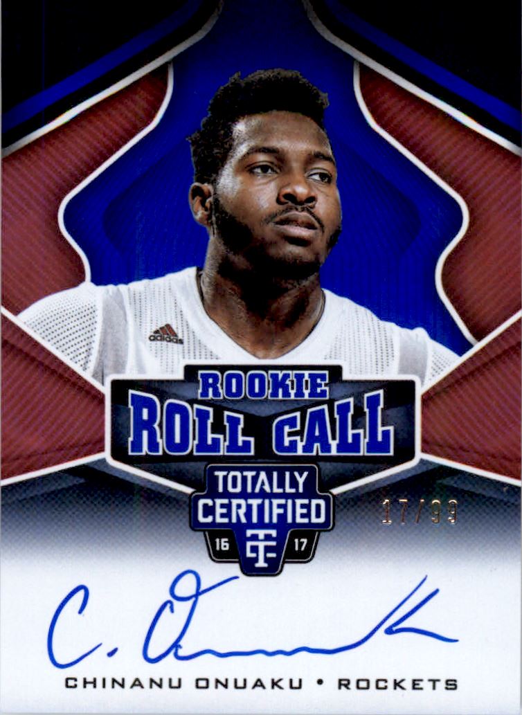 2016-17 Totally Certified Rookie Roll Call Autographs Blue #39 Chinanu Onuaku