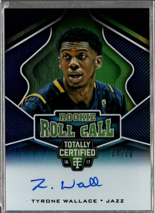 2016-17 Totally Certified Rookie Roll Call Autographs Gold #44 Tyrone Wallace