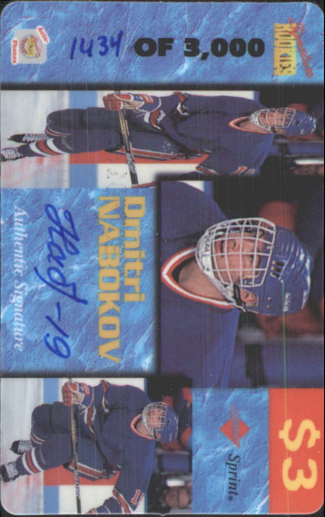 1995 Signature Rookies Auto-Phonex Phone Cards #30 Dmitri Nabokov