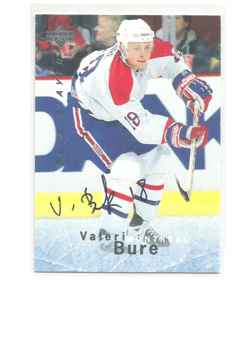 1995-96 Be A Player Autographs #S34 Valeri Bure