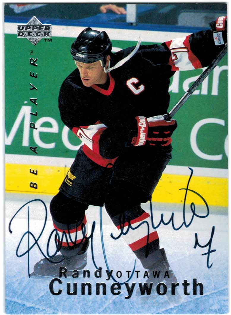 1995-96 Be A Player Autographs #S81 Randy Cunneyworth