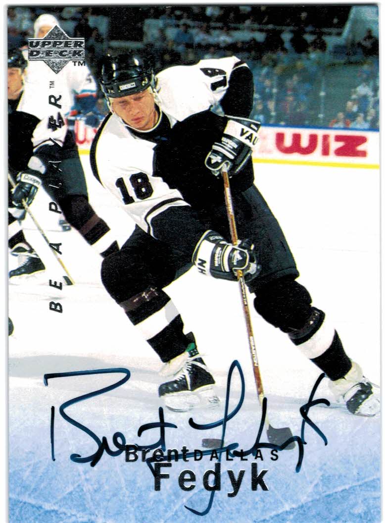 1995-96 Be A Player Autographs #S100 Brent Fedyk