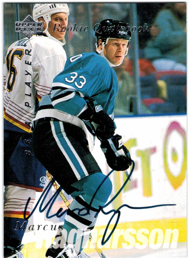 1995-96 Be A Player Autographs #S164 Marcus Ragnarsson