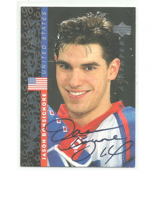 1995-96 Be A Player Autographs #S179 Jason Bonsignore