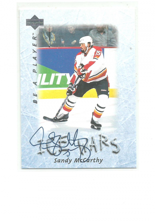 1995-96 Be A Player Autographs #S217 Sandy McCarthy