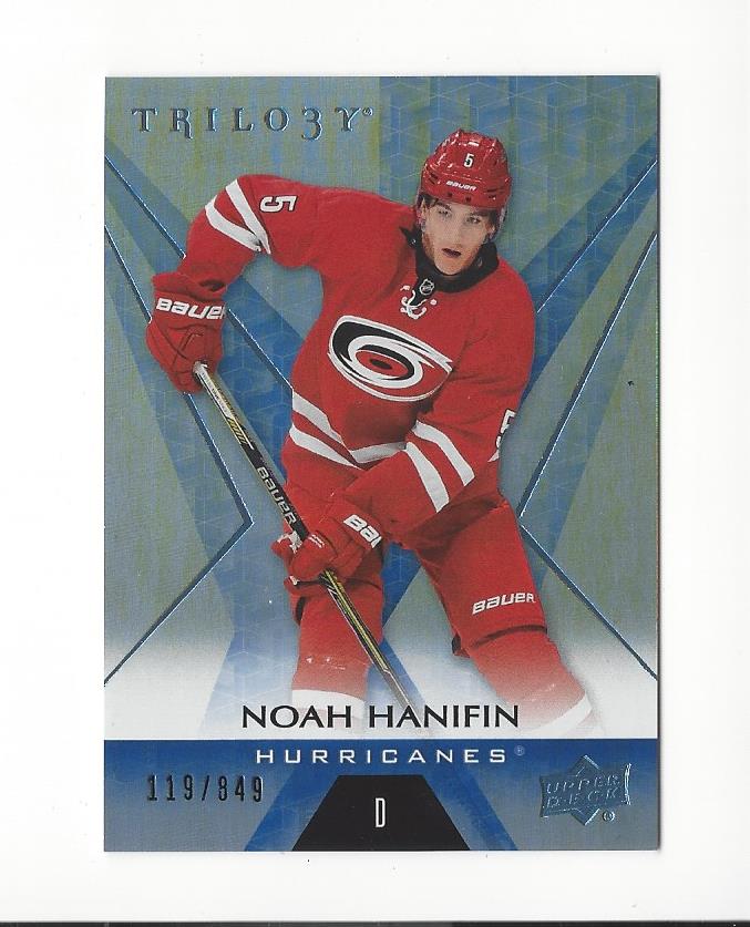 2016-17 Upper Deck Trilogy Rainbow Blue #34 Noah Hanifin