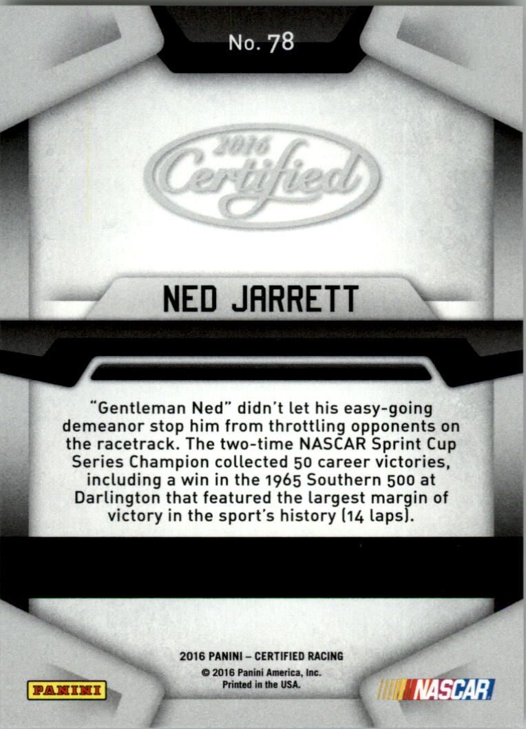 2016 Certified Mirror Red #78 Ned Jarrett back image
