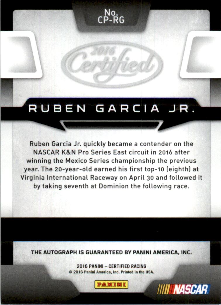 2016 Certified Potential Signatures Mirror Orange #24 Ruben Garcia Jr./25 back image
