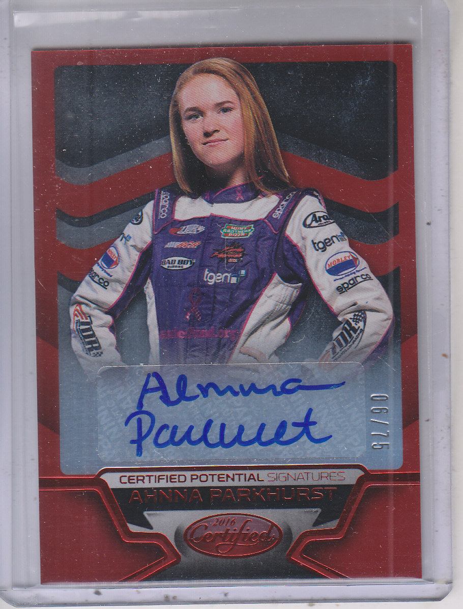 2016 Certified Potential Signatures Mirror Red #35 Ahnna Parkhurst/75