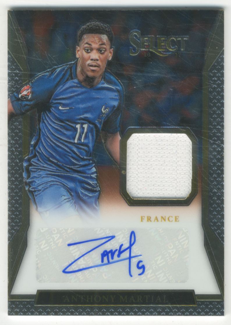 2016-17 Select Jersey Autographs #20 Anthony Martial/85
