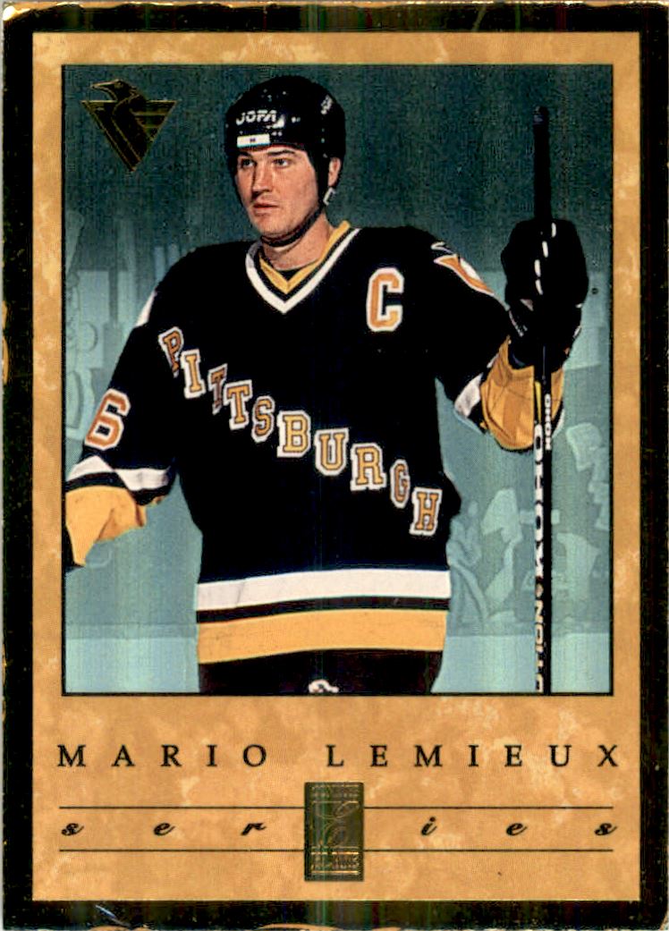 1995-96 Donruss Elite Lemieux/Lindros Series #5 Mario Lemieux